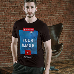 T-shirt Nom de chaîne Youtube personnalisé noir