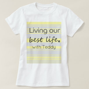 T-shirt Nom de chien personnalisé Maman de chien stylée