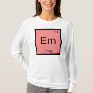 T-shirt Nom de chimie d'élément de tableau périodique d'Em