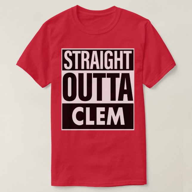 T-shirt Nom De Clem Droit En Dehors Clem (Design devant)