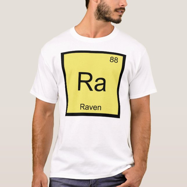 T-shirt Nom de corbeau Chimie Élément Tableau périodique (Devant)