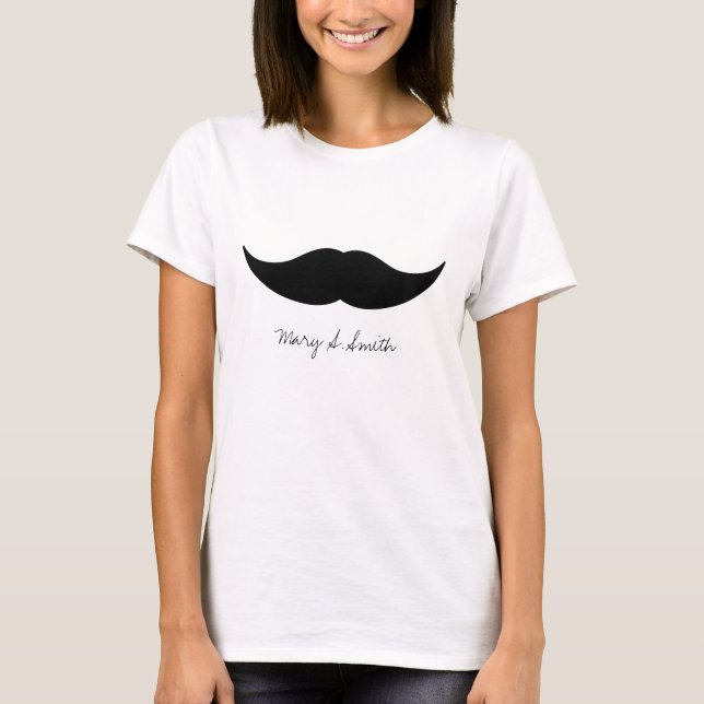 T-shirt Nom de coutume de moustache (Devant)
