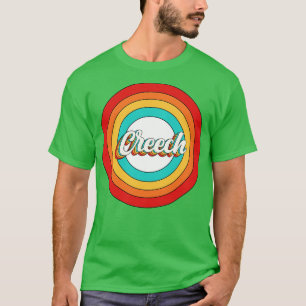 T-shirt Nom de crêpe Chemise Vintage Cercle de crêche