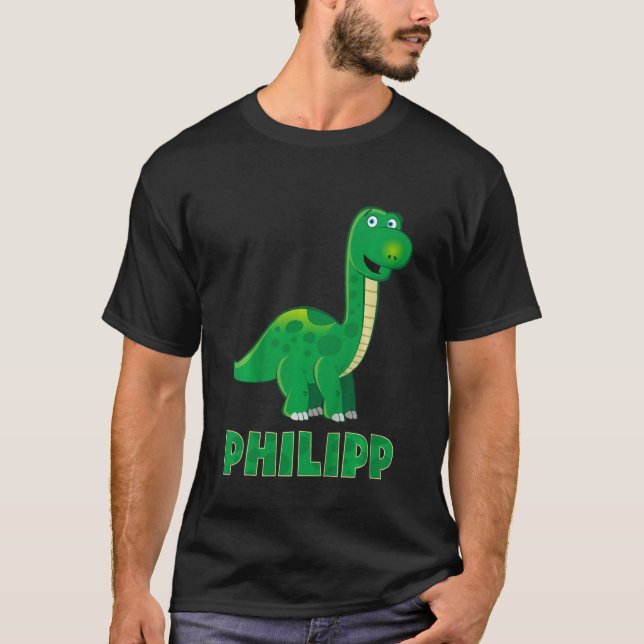 T-shirt Nom de dinosaure de Kids Dino Philip (Devant)