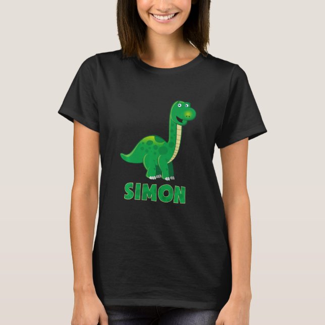 T-shirt Nom de dinosaure de Kids Dino Simon (Devant)