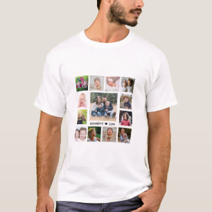 T-shirt Nom de famille 13 Collage photo