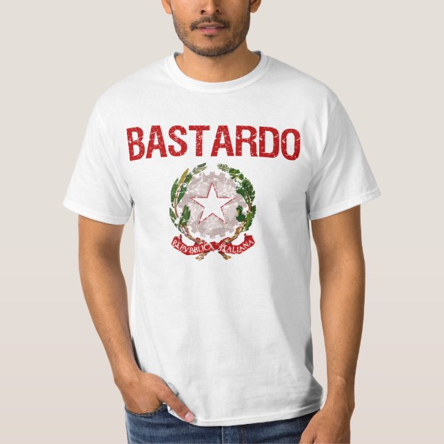 T-shirt Nom de famille d'Italien de Bastardo (Devant)