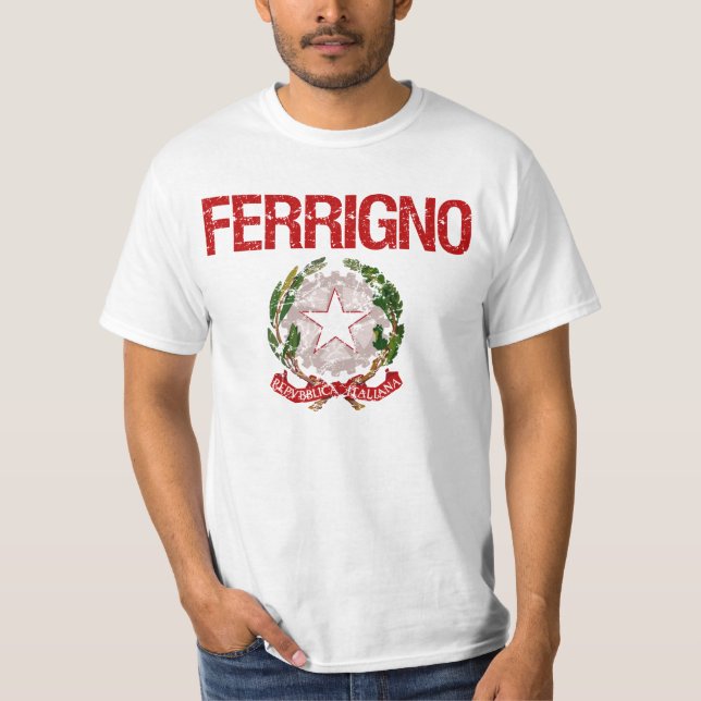 T-shirt Nom de famille d'Italien de Ferrigno (Devant)