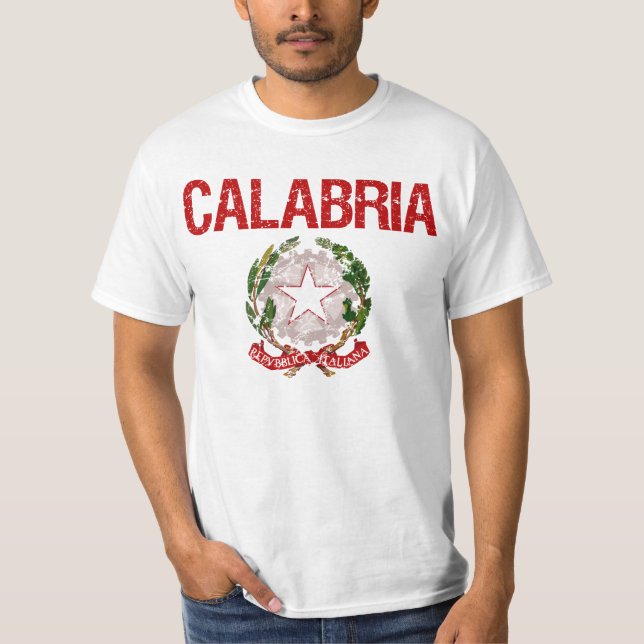 T-shirt Nom de famille d'Italien de la Calabre (Devant)