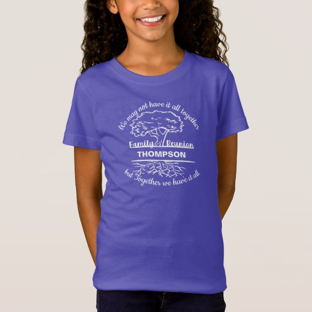 T-Shirt Nom de famille Famille ReunionTree Roots Devis T-s (Devant)