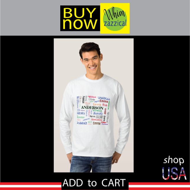 T-shirt Nom de famille ♠️ Flambant Mot Cloud Chemise (family word cloud awesome gift idea family reunion)