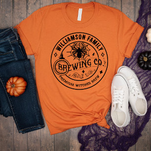T-shirt Nom de famille frère Halloween Witch's Brew