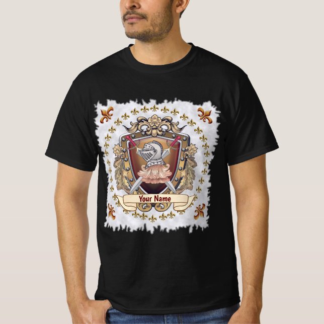 T-shirt Nom de famille Knight Shield (Devant)