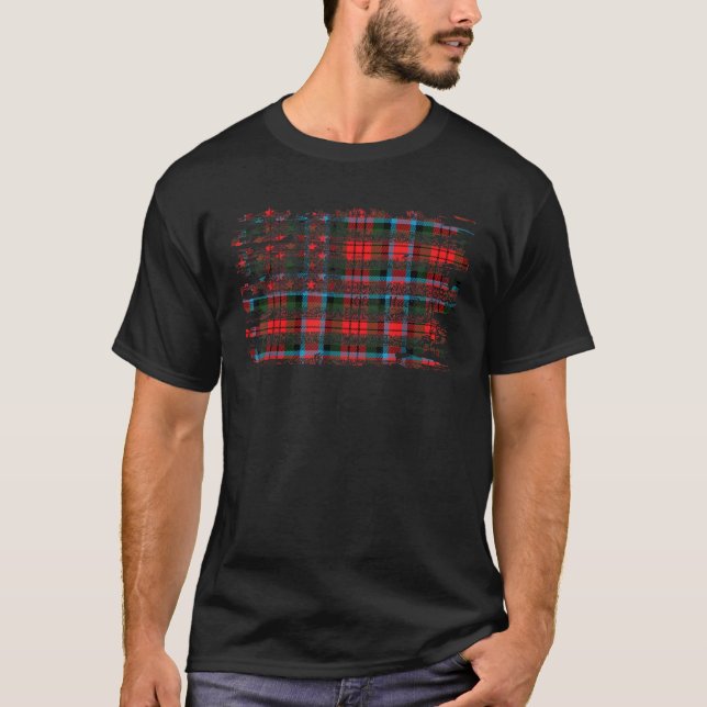T-shirt Nom de famille MacDuff American Flag Scottish Clan (Devant)