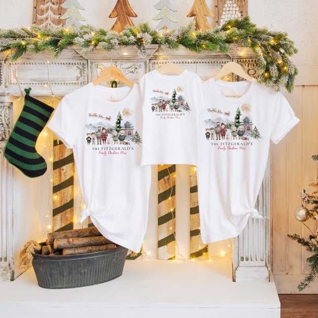 T-shirt Nom de famille | Noël de la Réunion familiale (Créateur téléchargé)