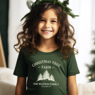 T-shirt Nom de famille personnalisé Christmas Tree Farm Re
