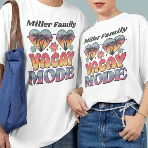 T-shirt Nom de famille personnalisé Mode Vacay Super