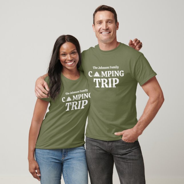 T-shirt Nom de famille personnalisé Voyage de camping | Te (Unisexe)