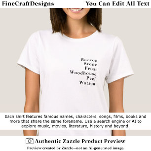 T-shirt Nom de famille Prénom Nom célèbre Tendance Personn