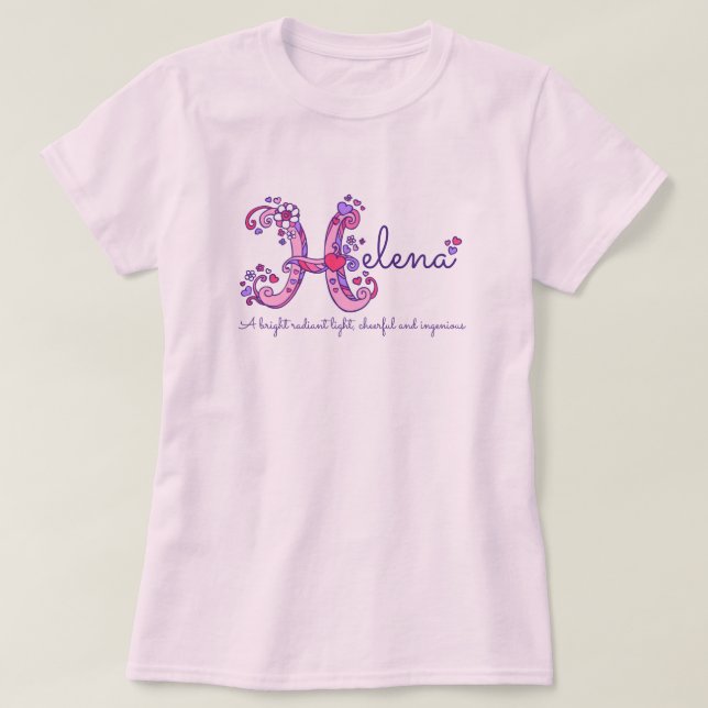 T-shirt Nom de filles de Helena et signification de la (Design devant)