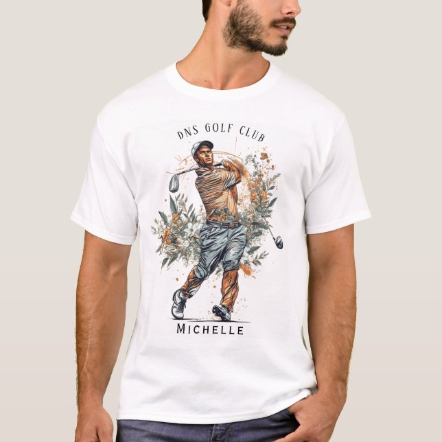 T-shirt Nom de golf personnalisé Classique (Devant)