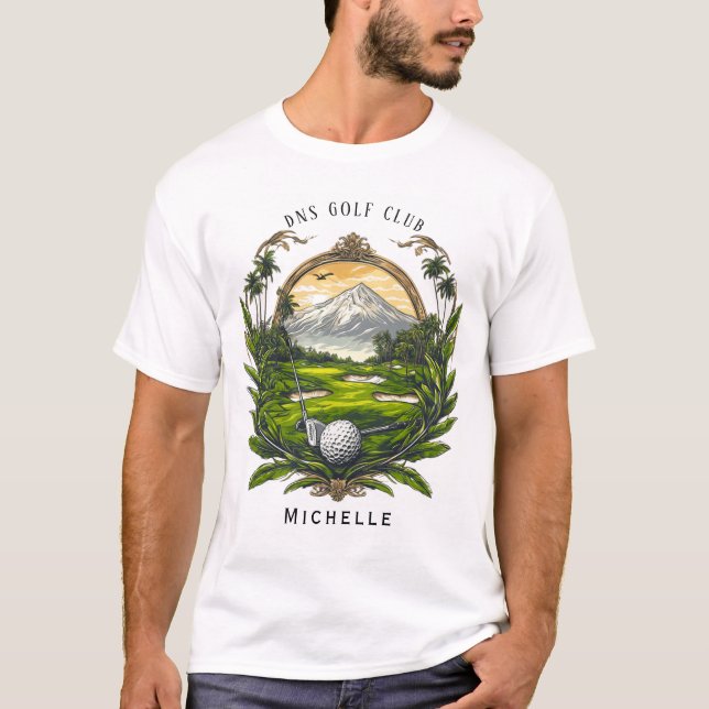 T-shirt Nom de golf personnalisé Classique (Devant)