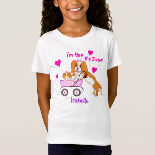 T-Shirt Nom de grande sœur Cavalier King Charles Spaniel 
