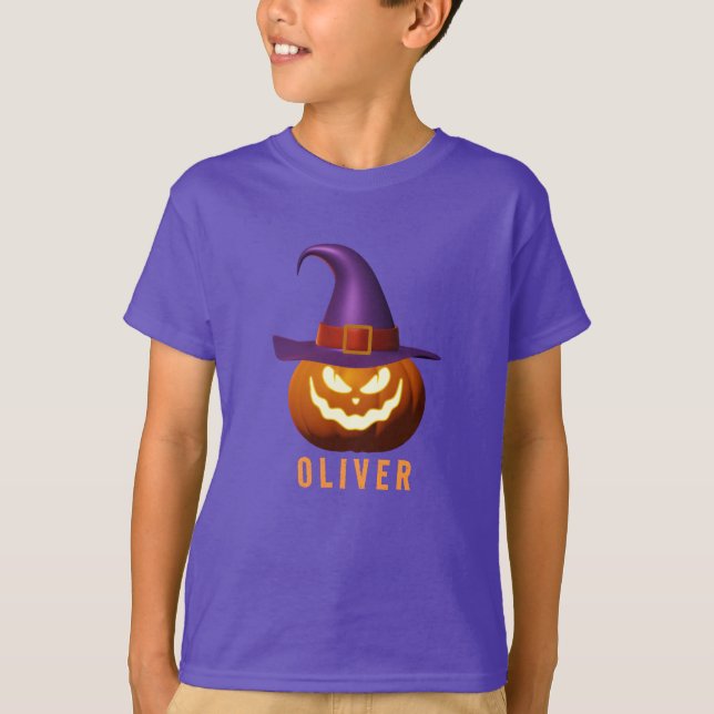 T-shirt Nom de Jack-o'-lantern Halloween éffrayant (Devant)