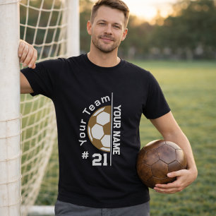 T-shirt Nom de joueur de football personnalisé Équipe Numé