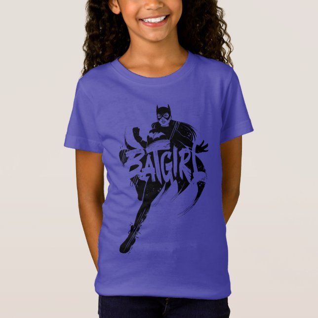 T-Shirt Nom de la brosse d'encre Batgirl (Devant)