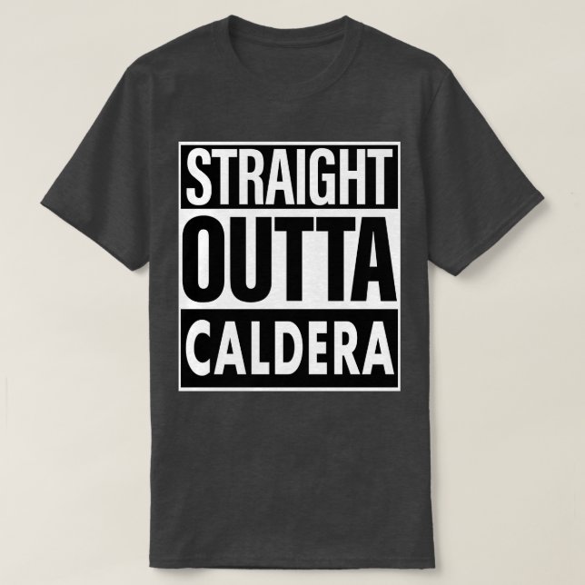 T-shirt Nom de la Caldera, droit devant la Caldera (Design devant)