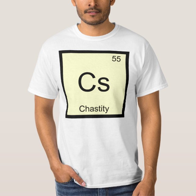 T-shirt Nom de la chasteté Élément de chimie Tableau pério (Devant)
