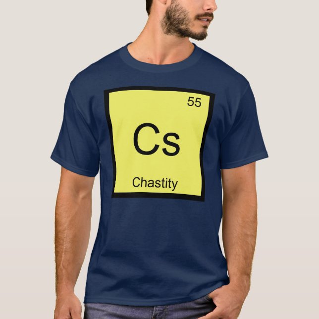 T-shirt Nom de la chasteté Élément de chimie Tableau pério (Devant)