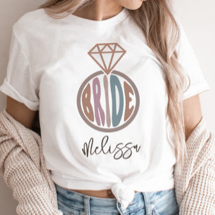 T-shirt Nom de la Fête des mariées de mariée personnalisé