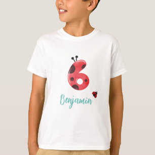 T-shirt Nom de la fête du 6e anniversaire de la jolie Polk