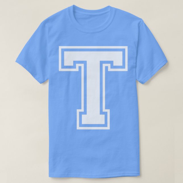 T-shirt Nom de la lettre majuscule Monogramme initial T Te (Design devant)