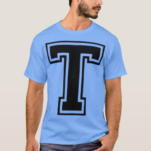 T-shirt Nom de la lettre majuscule Monogramme initial T Te