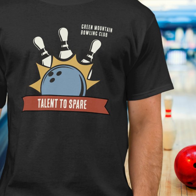 T-shirt Nom de la Ligue du club de l'école de bowling pers (Créateur téléchargé)