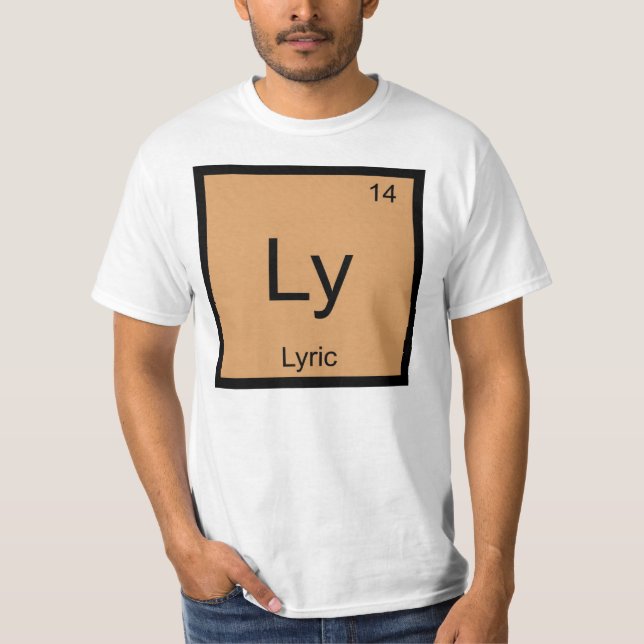 T-shirt Nom de la lyrique Élément chimique Tableau périodi (Devant)