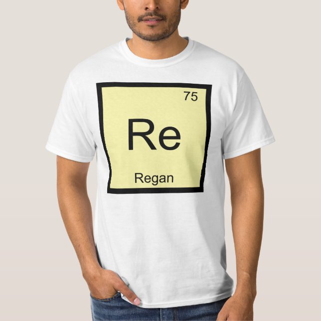 T-shirt Nom de la région Élément de chimie Tableau périodi (Devant)