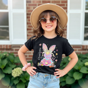 T-shirt Nom de lapin de Pâques personnalisé