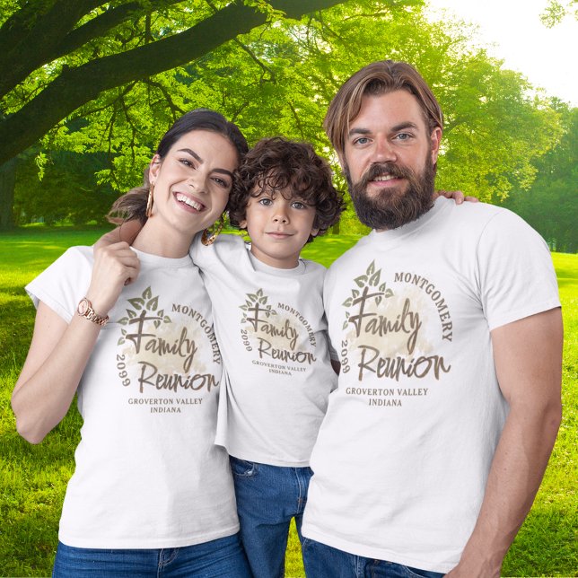 T-shirt Nom de l'arbre du script de réunion de famille Wat (Créateur téléchargé)