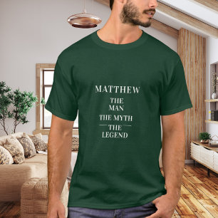 T-shirt Nom de légende de mythe d'homme vert