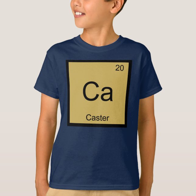 T-shirt Nom de l'élément de chimie de la table périodique  (Devant)
