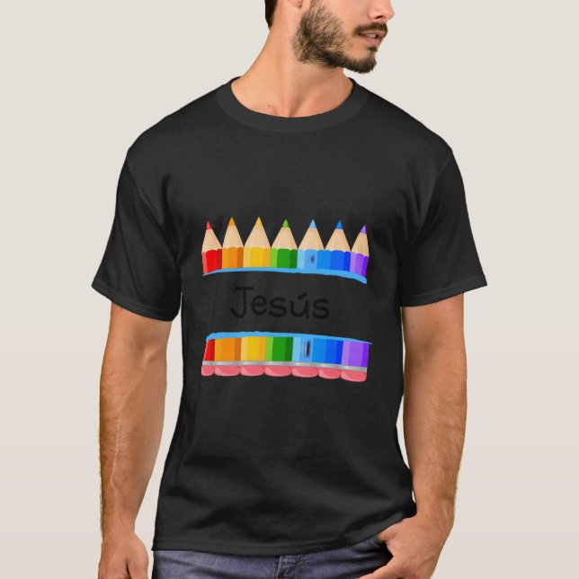 T-shirt Nom de l'élève enseignant de l'école Jesãºs Kinder (Devant)