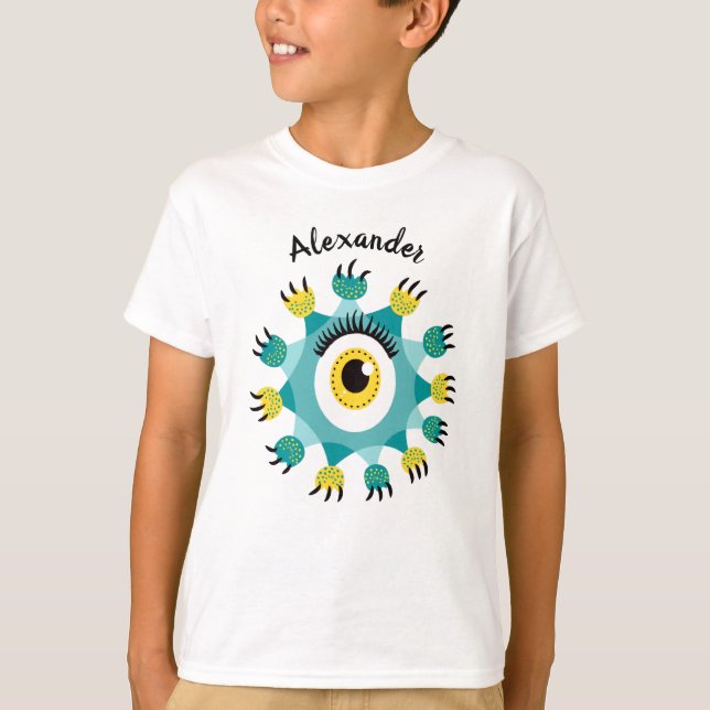 T-shirt Nom de l'enfant migre Monster (Devant)