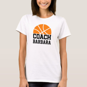 T-shirt Nom de l'entraîneur de basket-ball Cool