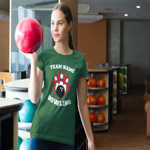 T-shirt Nom de l'équipe de Bowling personnalisée