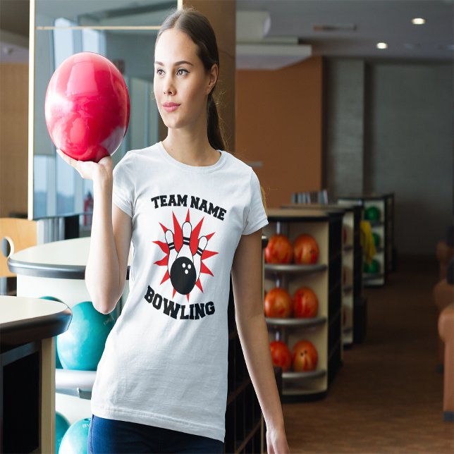 T-shirt Nom de l'équipe de Bowling personnalisée (Créateur téléchargé)