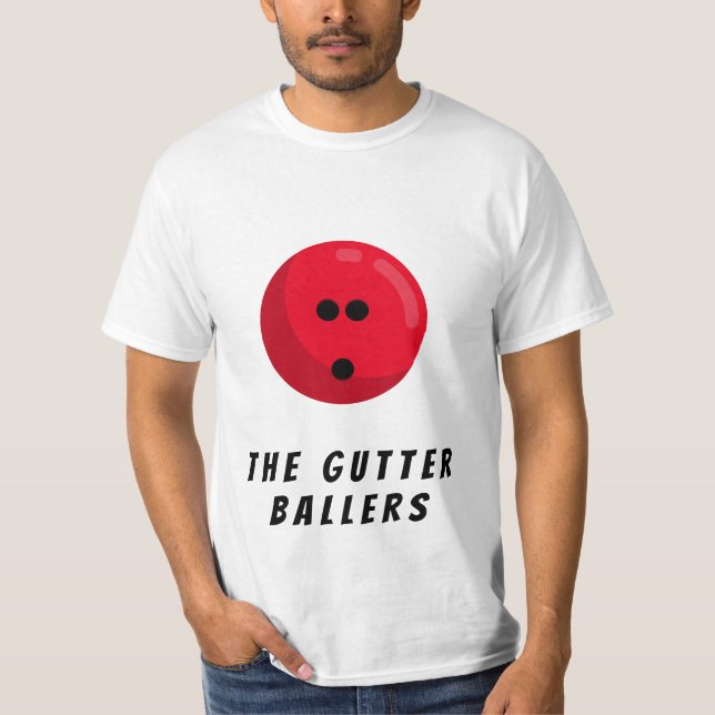 T-shirt Nom de l'équipe de Bowling personnalisée | Boule d (Devant)